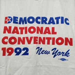 Vintage 1992 Democratic National Convention New York‎ Shirt White Size L NWOT